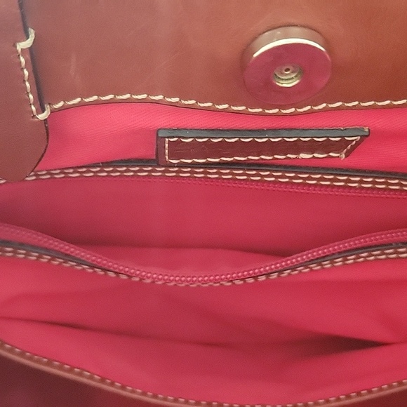 Dooney & Bourke White/Light Blue Lizard Satchel - Picture 10 of 17